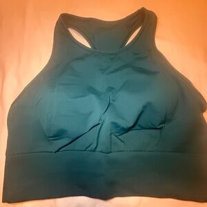 Lululemon Teal Racerback Pullover Sports Bra Women Wireless Activewear size 10